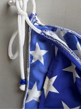VENUS Blue and White Star Bikini Top